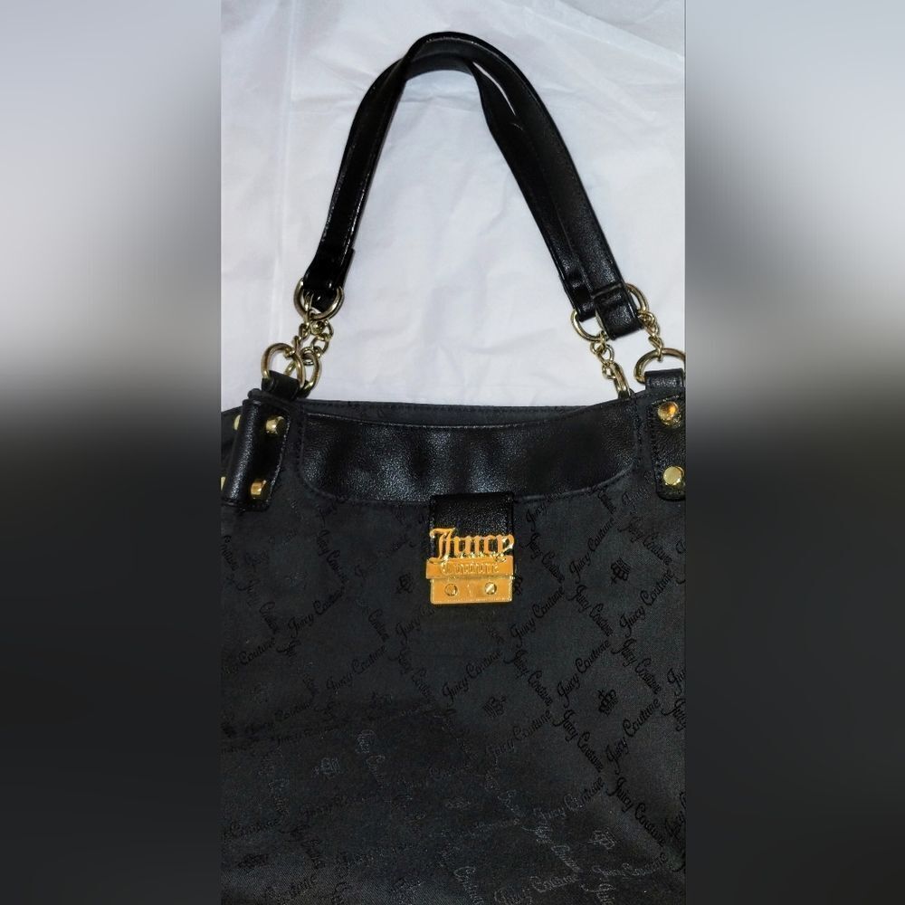Juicy Couture Classic Black Bag w/Gold Accents - Picture 5 of 14
